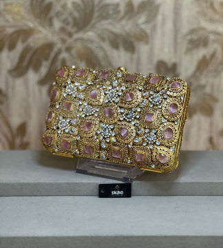 Hanna Double Sided Gold Clutch Bag