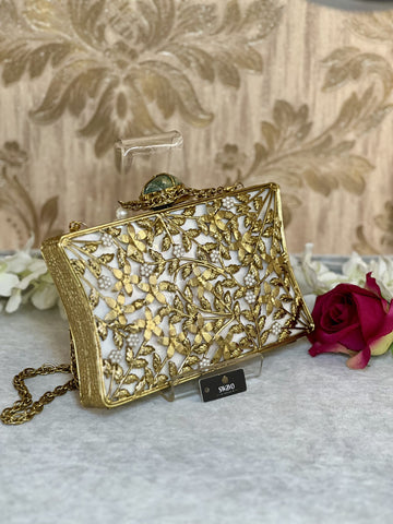 Tree Of Life Gold Clutch Bag image 1
