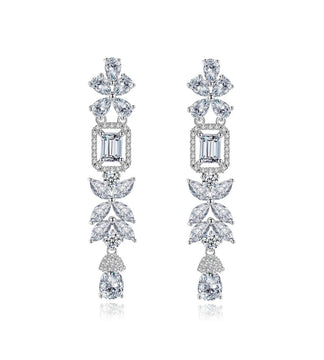 Long Baguette Drop Earrings image 2