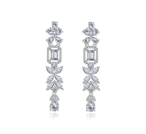 Long Baguette Drop Earrings image 0