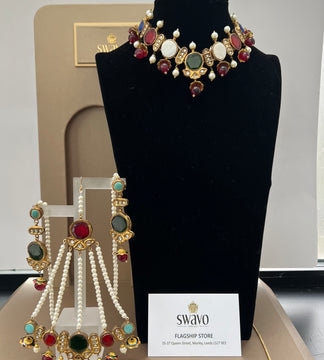 Multi gem kundan Set