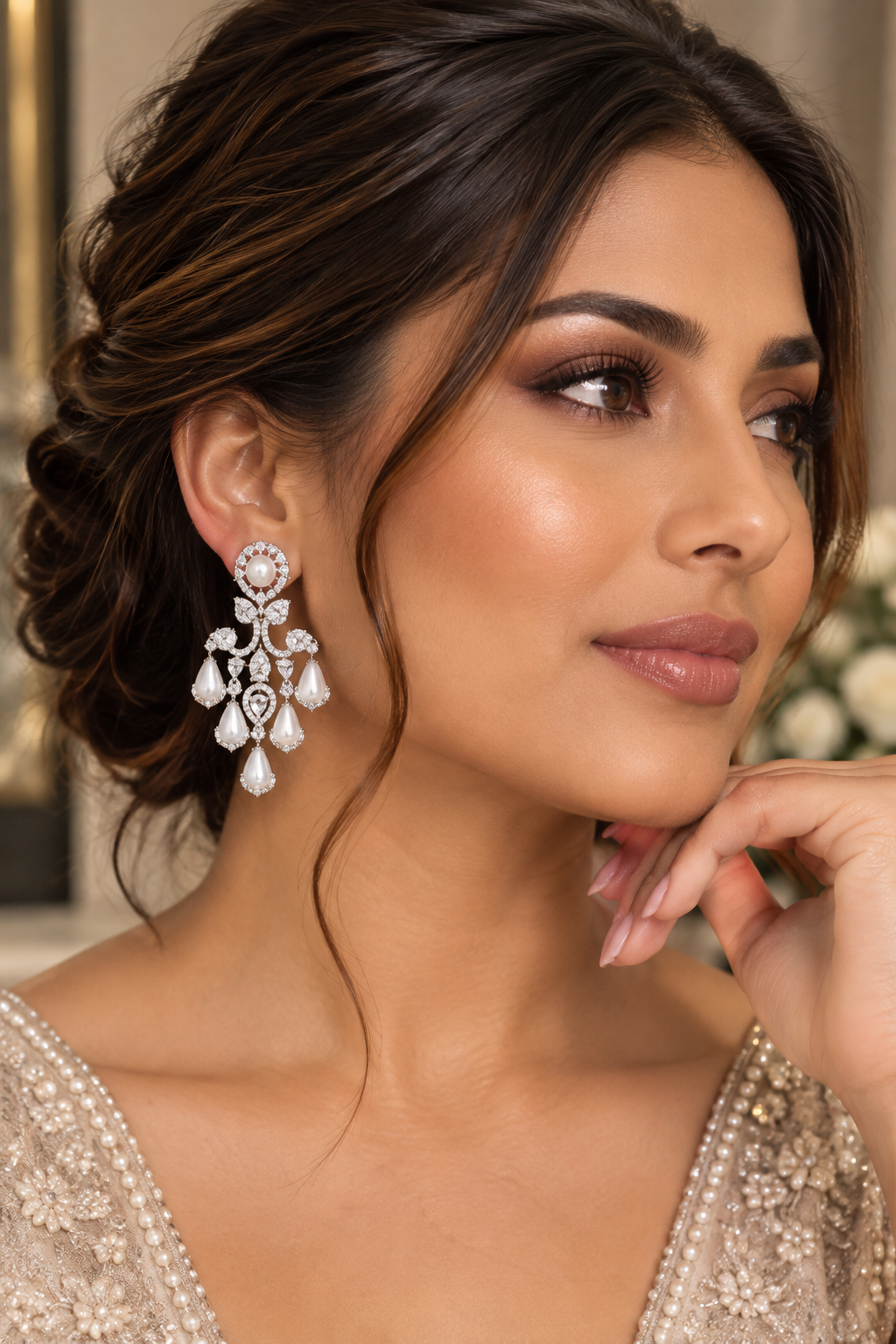 Chandelier drops Silver