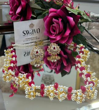 Kundan Semi-Precious Agate Mala