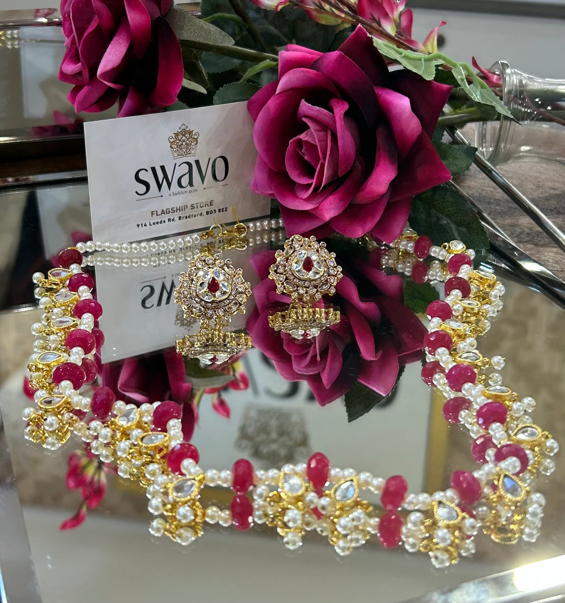Kundan Semi-Precious Agate Mala