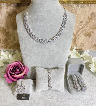 Natalie Necklace And Earrings Set Silver image 0