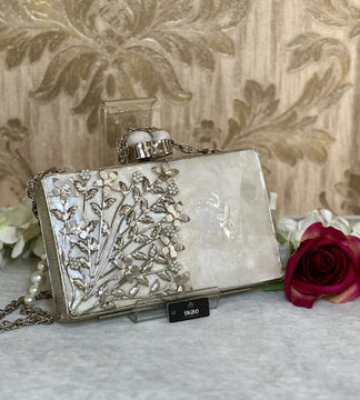 Wisteria Silver Pearl Clutch Bag image 2