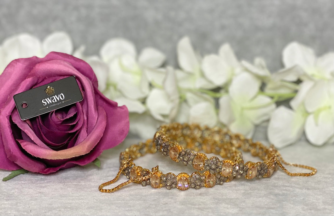 Zoya Oval Polki Bangles Pair image 0