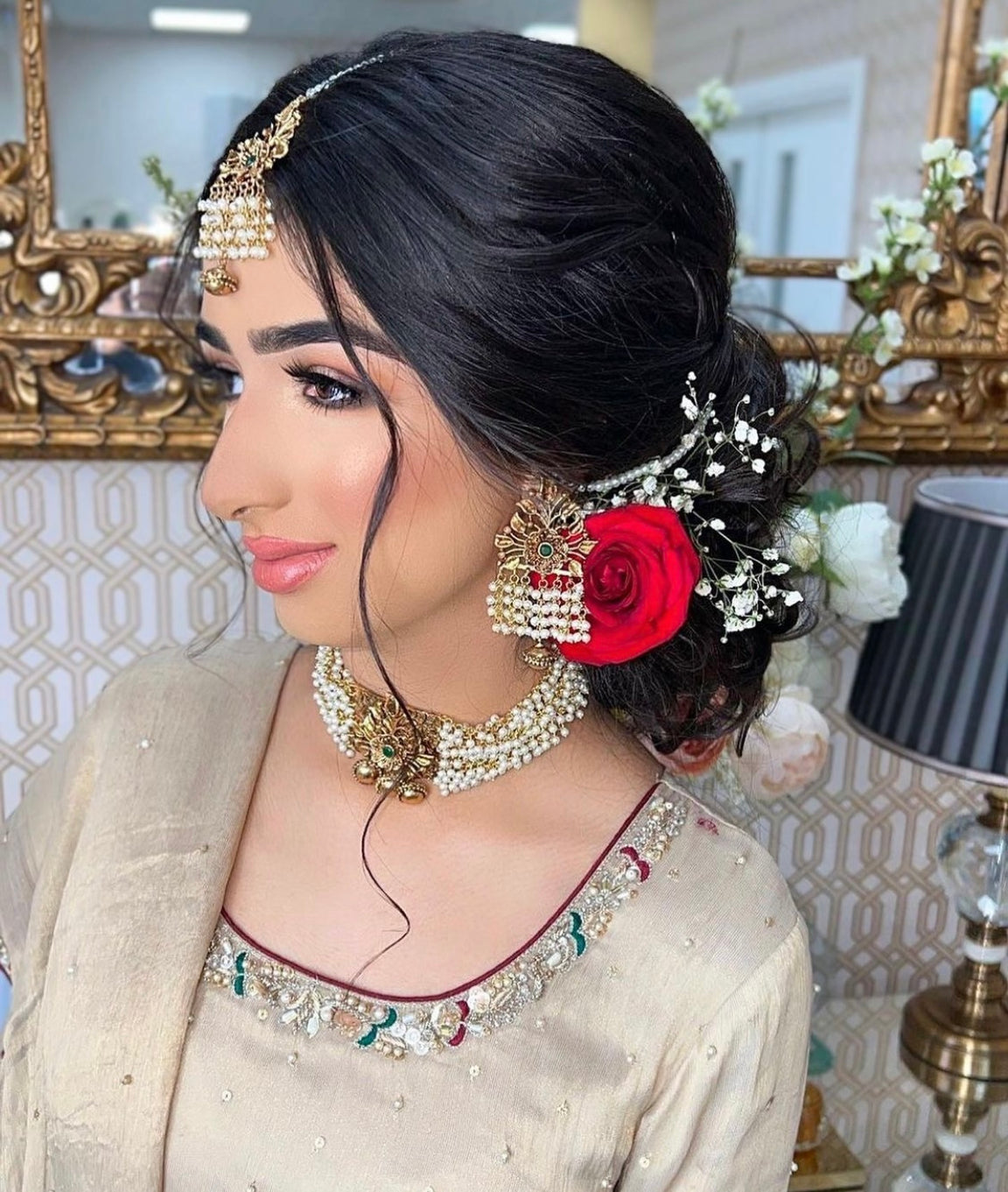 Priya Gold Ethnic Choker Set image 2