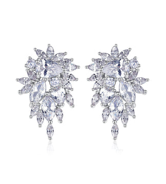 Angelic Cubic Zirconia Rodium Plated Earrings image 0