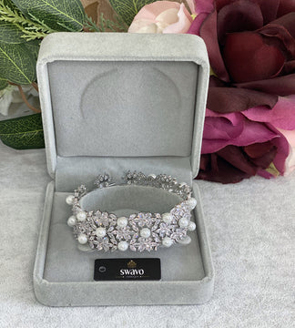 Statement Pearl Encrusted Bracelet image 0