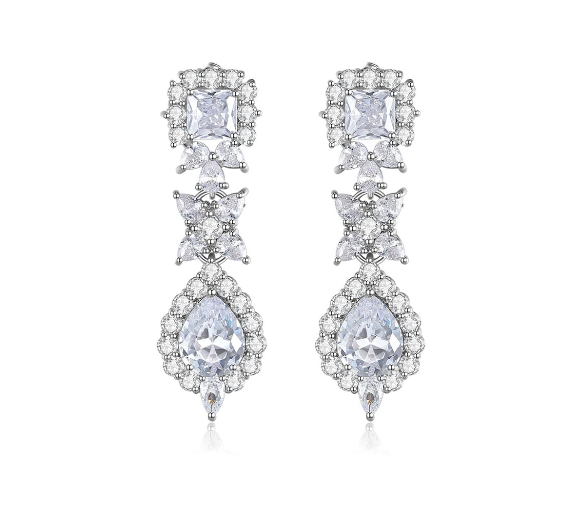 Floral Tear Drop Earrings image 0