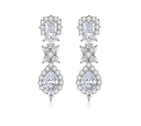 Floral Tear Drop Earrings image 0