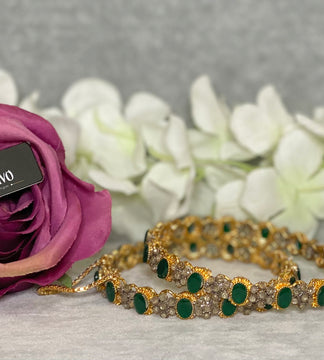 Zoya Oval Polki Bangles Pair image 2