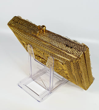 Elizabeth Pearl Gold Clutch Bag image 2
