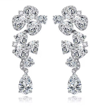 Clover CZ Drop Earrings image 0