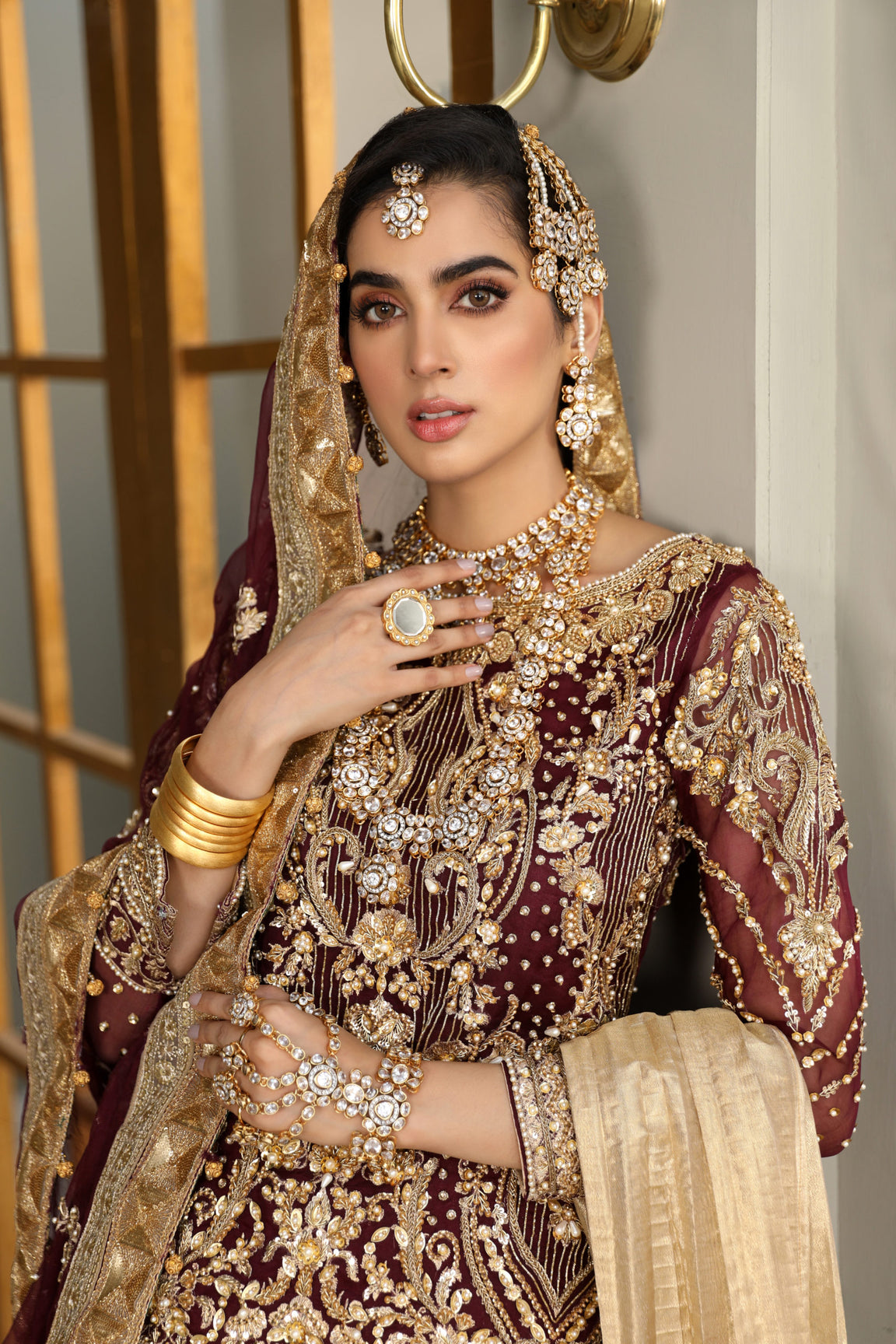 Gold Bangles Set Matte image 0