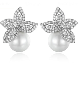 Pearl Petal Earrings image 0