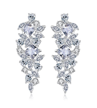 Cluster CZ Drop Earrings image 0