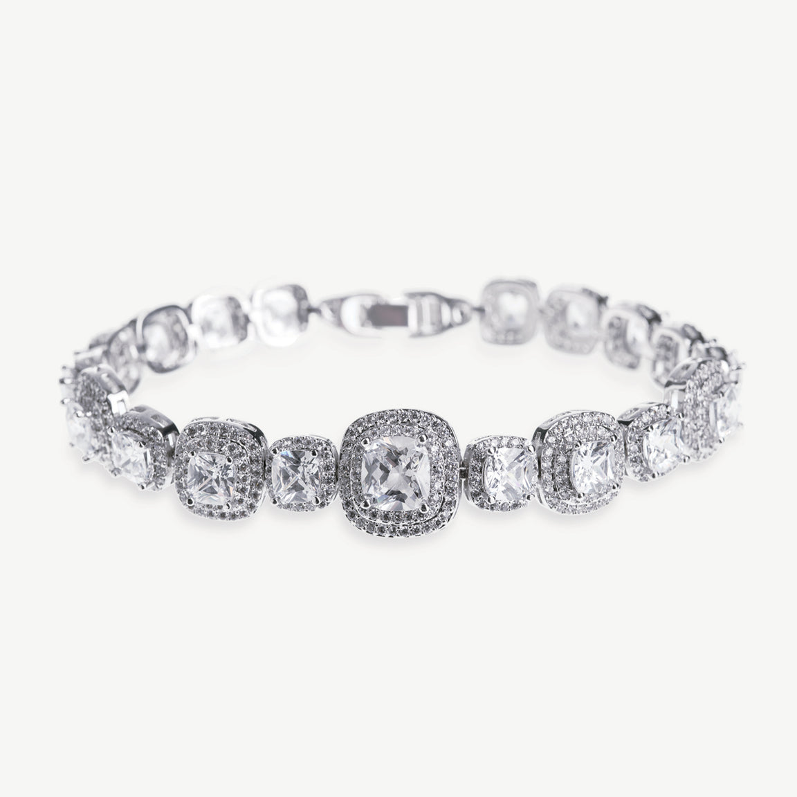 Ivory & Co Belize Crystal Princess Cut Bracelet