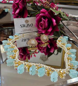 Kundan Semi-Precious Agate Mala