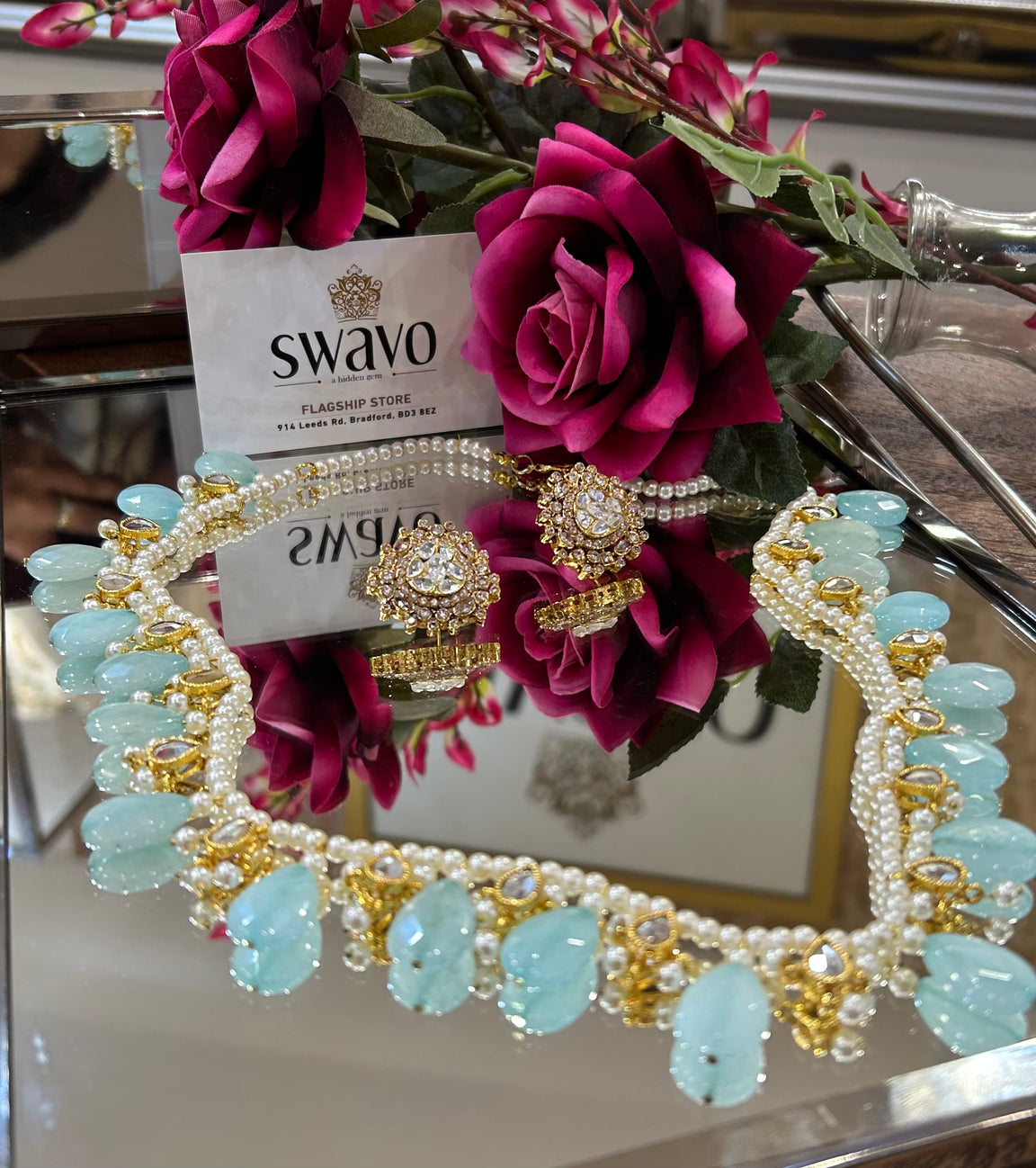 Kundan Semi-Precious Agate Mala