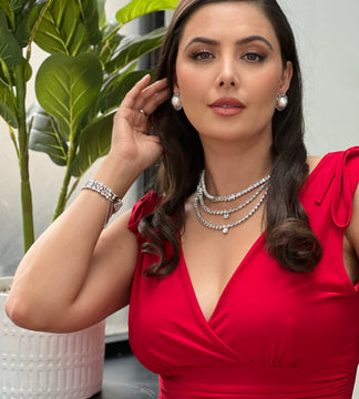 Marylin Pearl & Crystal Studs