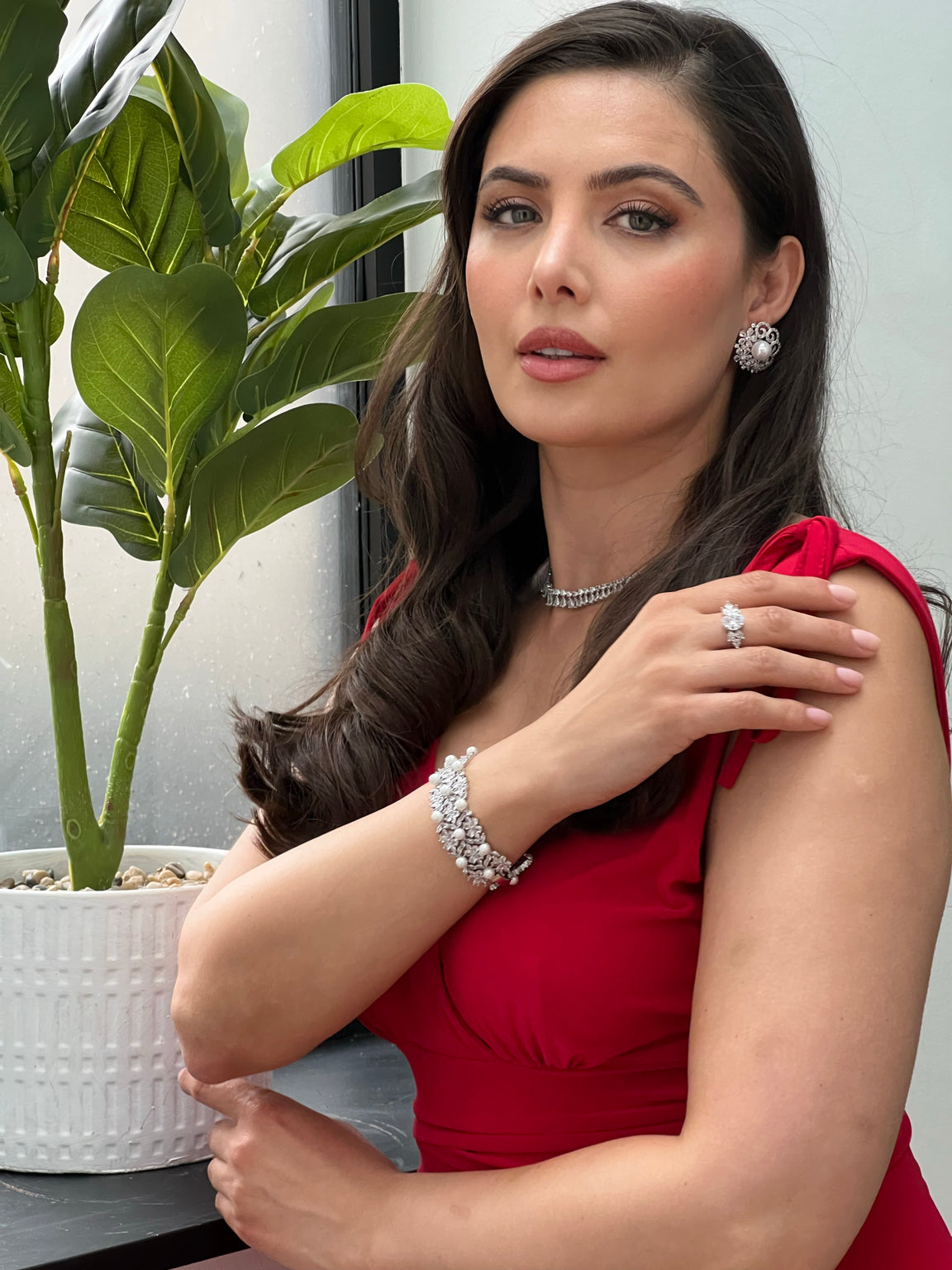 Lucy Pearl & Crystal Studs