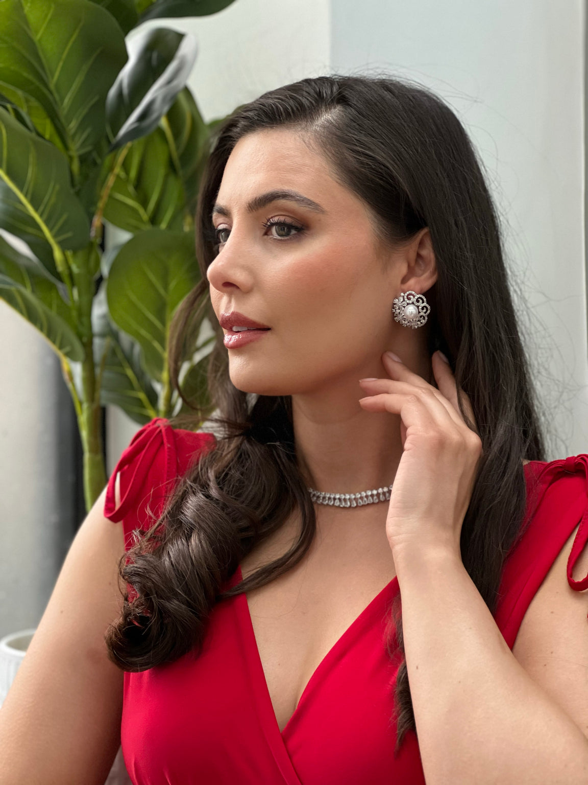 Lucy Pearl & Crystal Studs