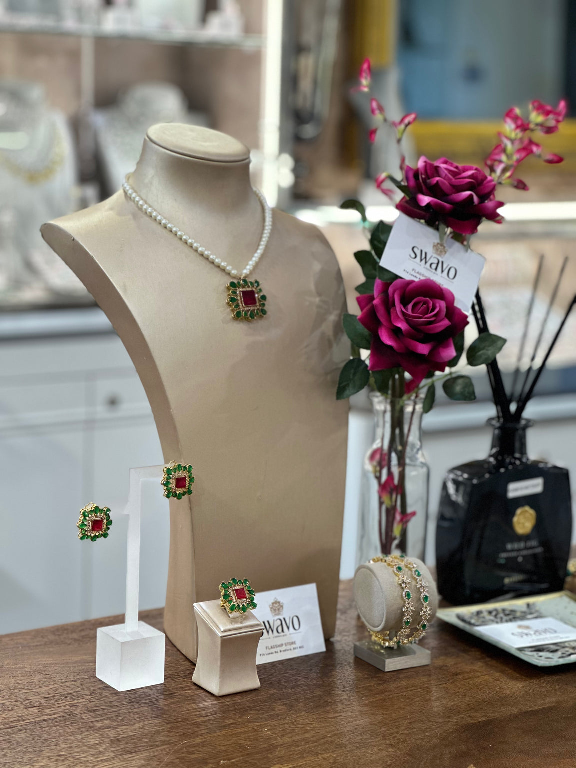 Gemstone Pendant Set