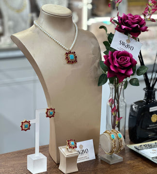 Gemstone Pendant Set