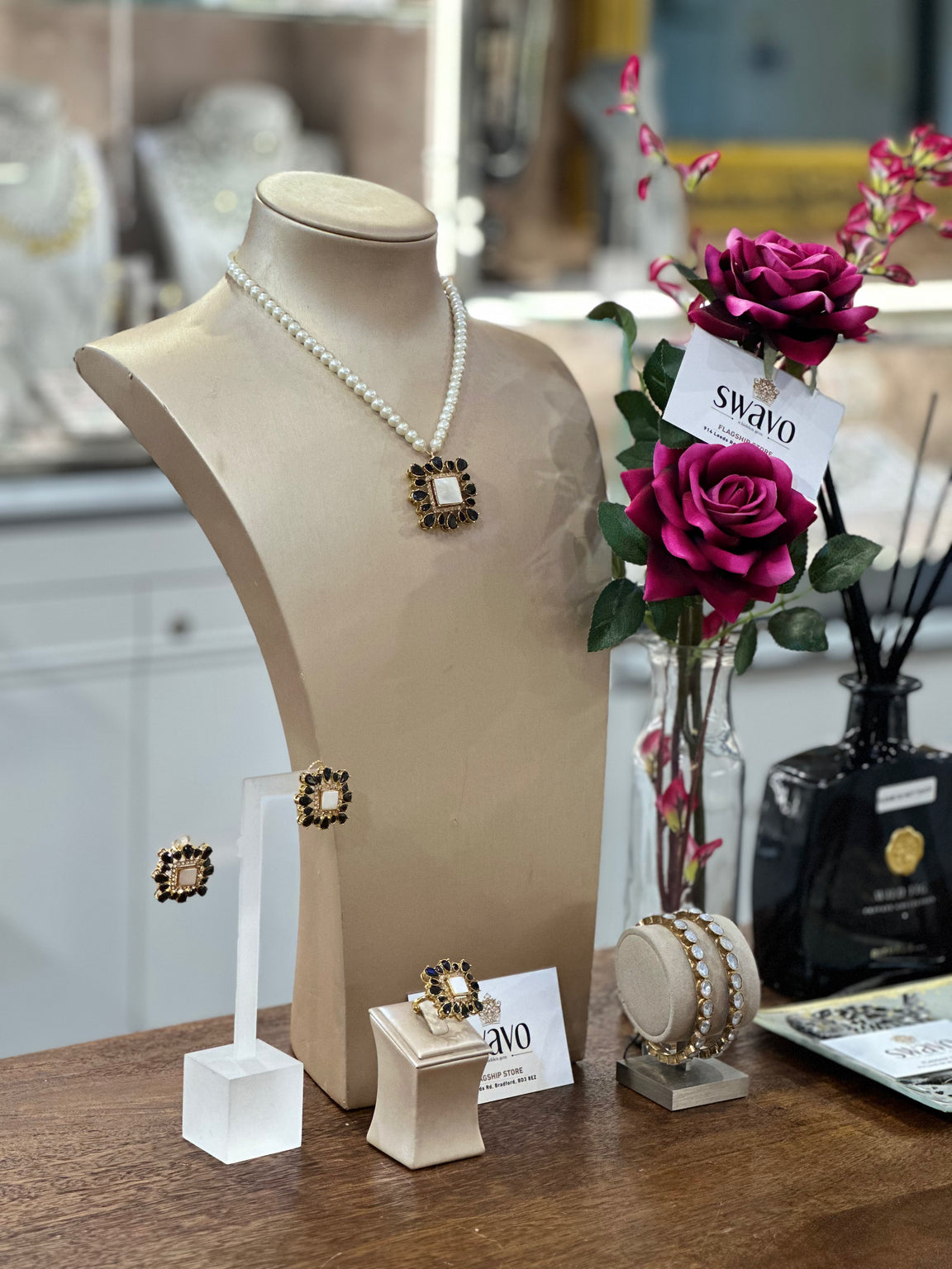 Gemstone Pendant Set