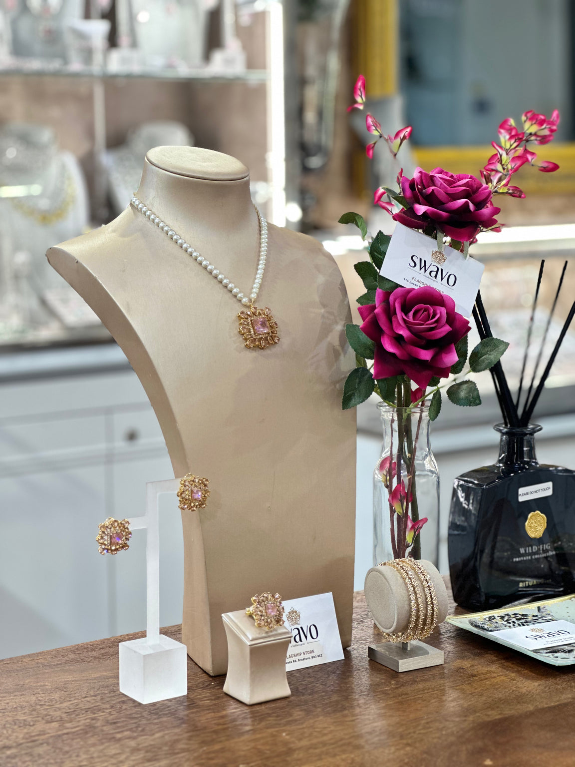 Gemstone Pendant Set