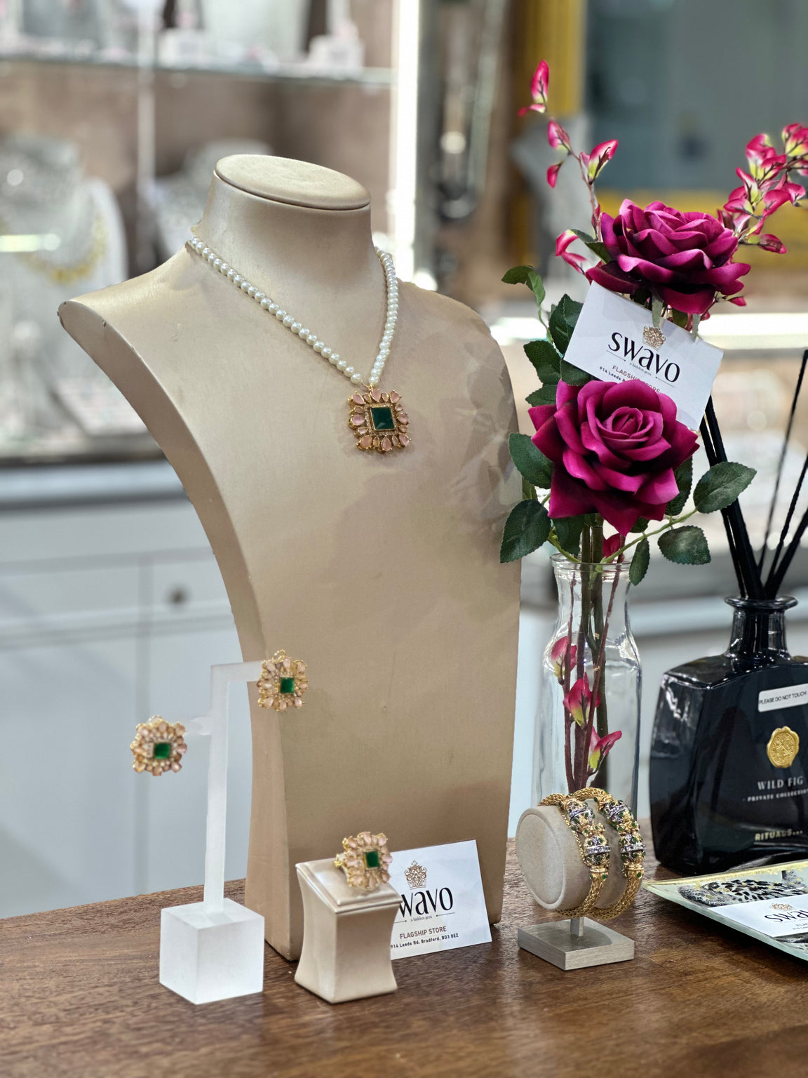 Gemstone Pendant Set