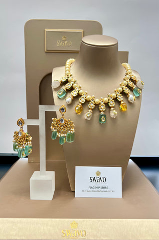 Multi Pastel Kundan Set