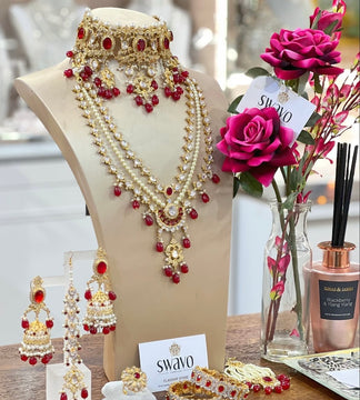 SONUM Red Bridal Set