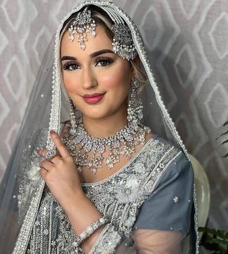 SHAMA Emerald Silver Set