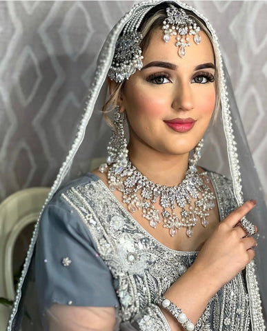 SHAMA Emerald Silver Set