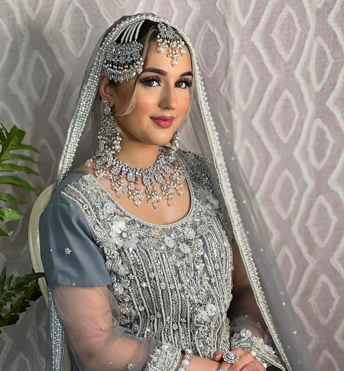 SHAMA Emerald Silver Set