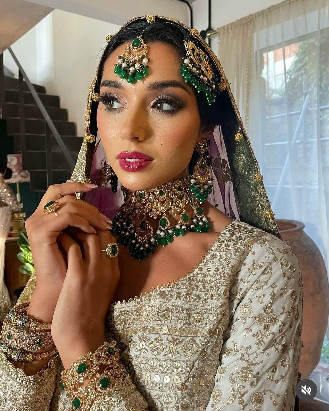 ROOJA Green Bridal Set