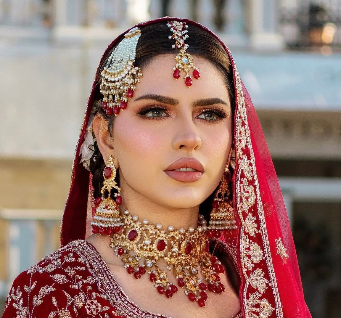 SONUM Red Bridal Set