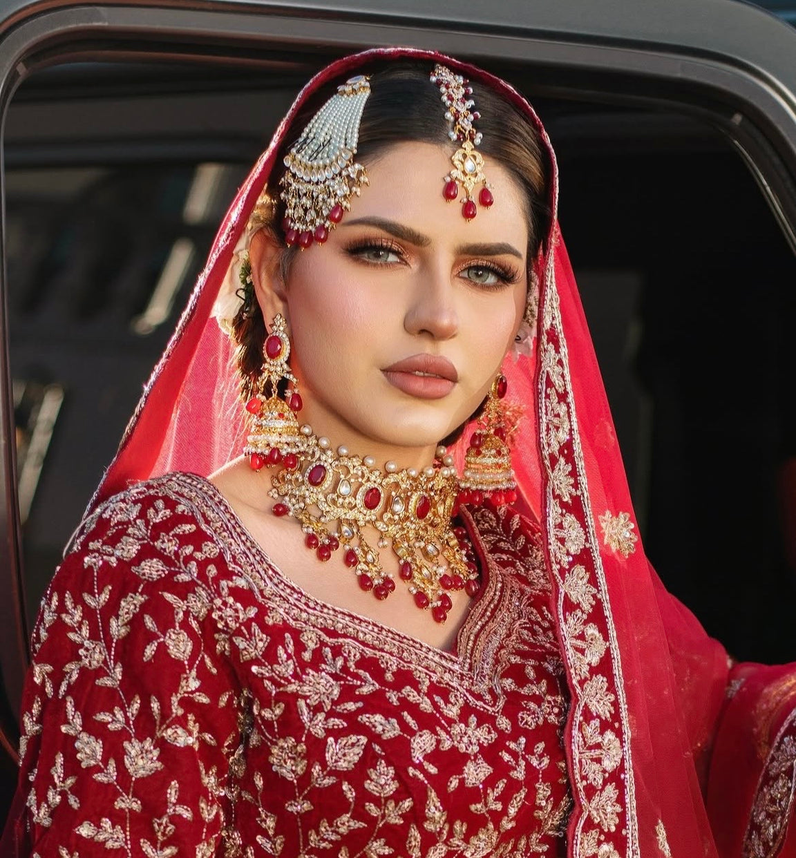 SONUM Red Bridal Set