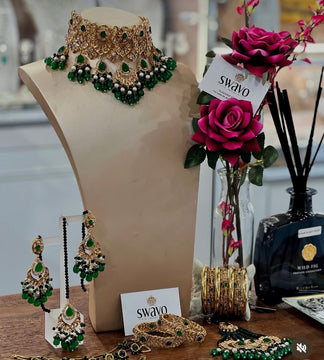 ROOJA Green Bridal Set