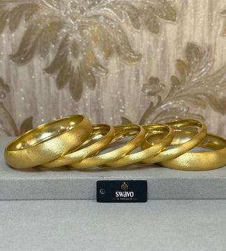 Matte Gold Look Bangles Set of 6