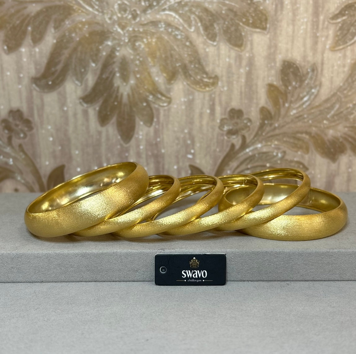 Matte Gold Look Bangles Set of 6