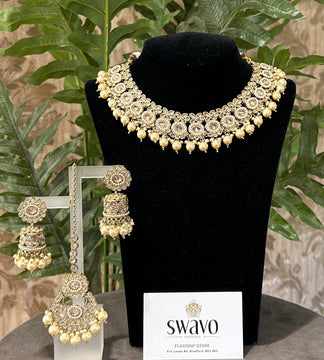 Antique Gold & Champagne Pearl Set