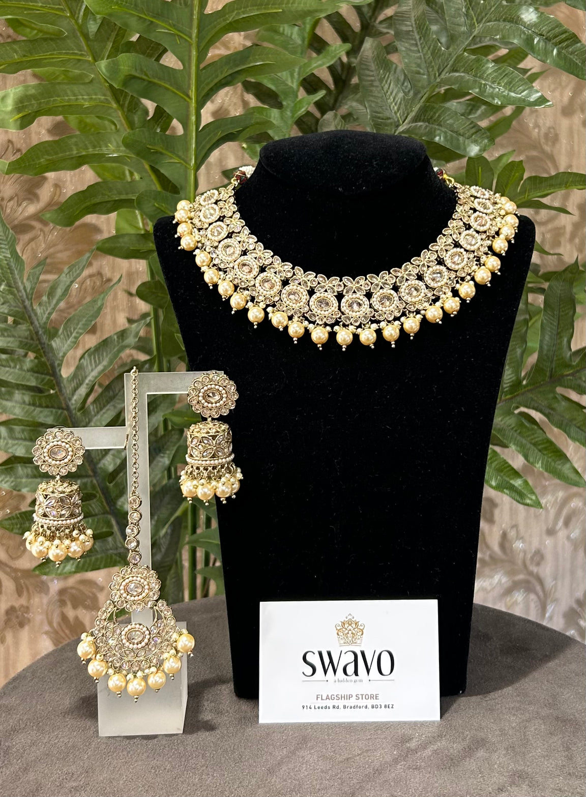 Antique Gold & Champagne Pearl Set