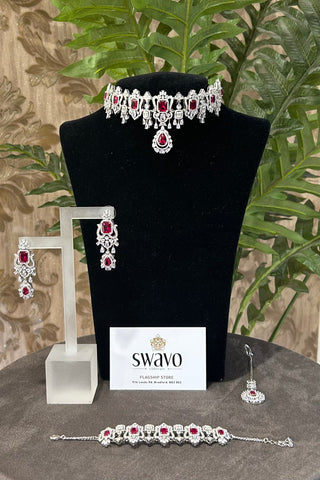 Silver & Chocker Set