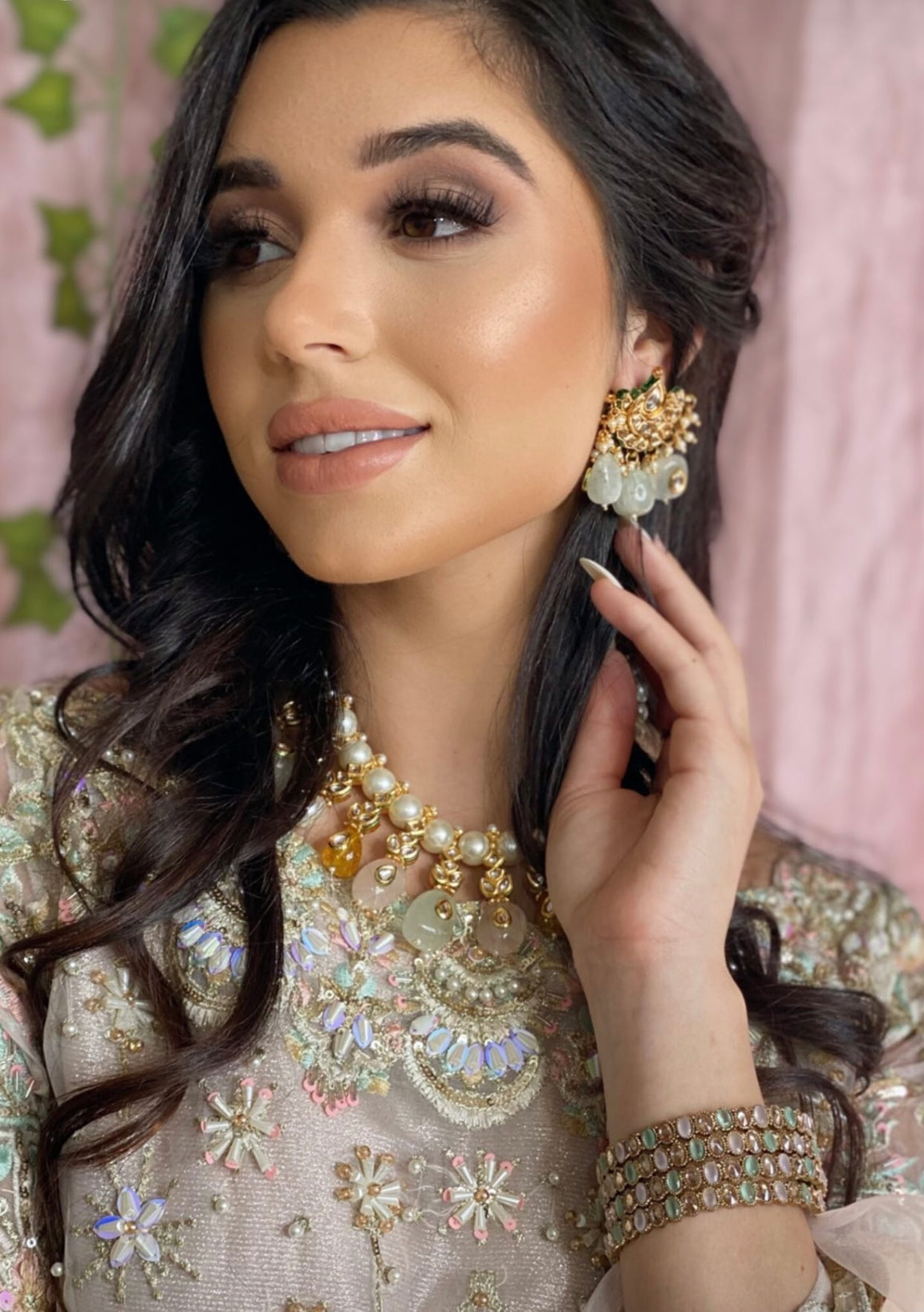 Multi Pastel Kundan Set