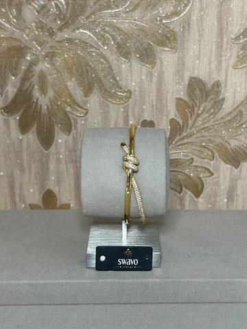 Cubic Zirconia Knot Design Bangle