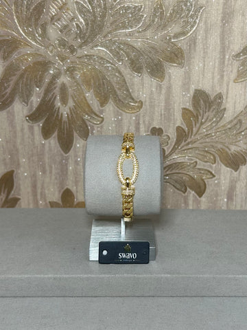 Cubic Zirconia Buckle Design Bangle